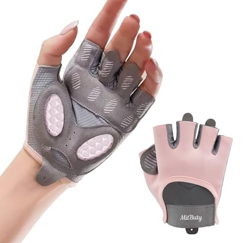 MitButy Workout Gloves for Men & Women Padded Grip